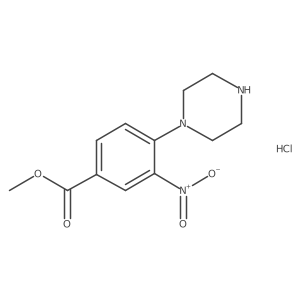 Methyl 3-nitro-4-piperazin-1-ylbenzoate;hydrochloride Structure