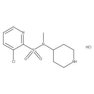 3-chloro-N-methyl-N-(piperidin-4-yl)pyridine-2-sulfonamide hydrochloride结构式