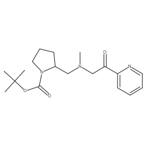 tert-Butyl 2-((methyl(2-oxo-2-(pyridin-2-yl)ethyl)amino)methyl)pyrrolidine-1-carboxylate Structure