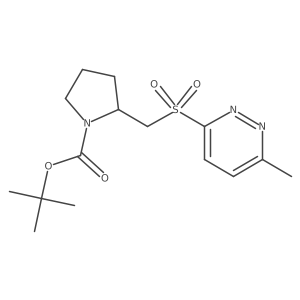 tert-Butyl 2-(((6-methylpyridazin-3-yl)sulfonyl)methyl)pyrrolidine-1-carboxylate Structure