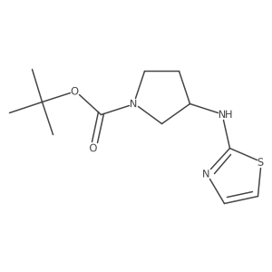 (S)-tert-butyl 3-(thiazol-2-ylamino)pyrrolidine-1-carboxylate Structure