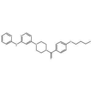 (4-Butoxyphenyl)(4-(6-(pyridin-2-ylamino)pyrimidin-4-yl)piperazin-1-yl)methanone Structure