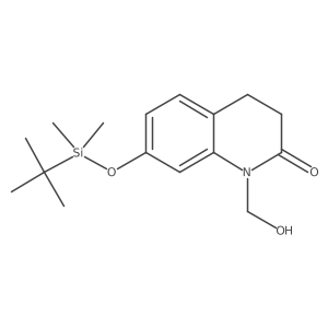 7-(tert-butyldimethylsilanyloxy)-1-hydroxymethyl-3,4-dihydro-1H-quinolin-2-one结构式