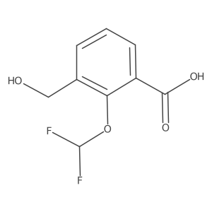 2-Difluoromethoxy-3-(hydroxymethyl)benzoic acid Structure