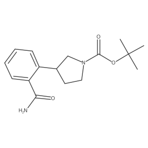 Tert-butyl 3-(2-carbamoylphenyl)pyrrolidine-1-carboxylate Structure