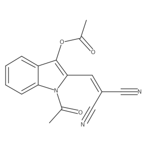 1-acetyl-2-(2,2-dicyanoeth-1-en-1-yl)-1H-indol-3-yl acetate Structure