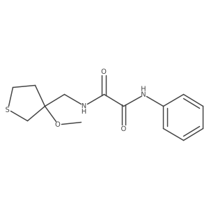 N1-((3-methoxytetrahydrothiophen-3-yl)methyl)-N2-phenyloxalamide结构式