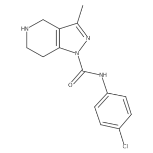 N-(4-Chlorophenyl)-3-methyl-4,5,6,7-tetrahydro-1H-pyrazolo[4,3-C]pyridine-1-carboxamide结构式