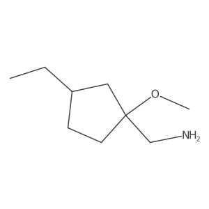 (3-Ethyl-1-methoxycyclopentyl)methanamine Structure