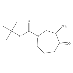 tert-Butyl 3-amino-4-oxoazepane-1-carboxylate结构式