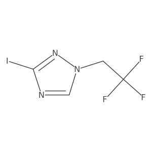 3-iodo-1-(2,2,2-trifluoroethyl)-1H-1,2,4-triazole结构式