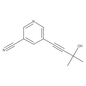 5-(3-Hydroxy-3-methylbut-1-yn-1-yl)pyridine-3-carbonitrile Structure