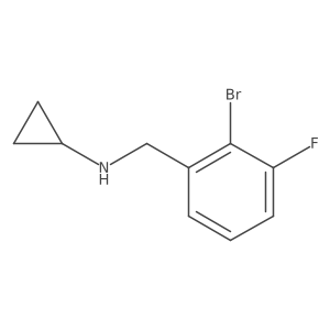 N-[(2-bromo-3-fluorophenyl)methyl]cyclopropanamine Structure