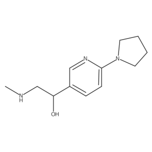 2-(Methylamino)-1-[6-(pyrrolidin-1-yl)pyridin-3-yl]ethan-1-ol Structure