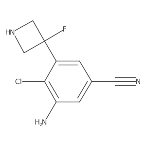 3-Amino-4-chloro-5-(3-fluoro-3-azetidinyl)benzonitrile结构式