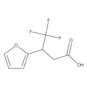 4,4,4-Trifluoro-3-(furan-2-yl)butanoic acid结构式