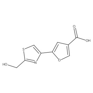 5-[2-(Hydroxymethyl)-1,3-thiazol-4-yl]furan-3-carboxylic acid结构式