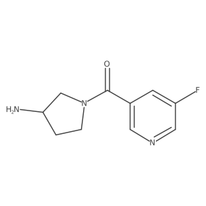 (3-Aminopyrrolidin-1-yl)(5-fluoropyridin-3-yl)methanone结构式