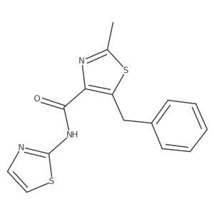 5-benzyl-2-methyl-N-(1,3-thiazol-2-yl)-1,3-thiazole-4-carboxamide Structure