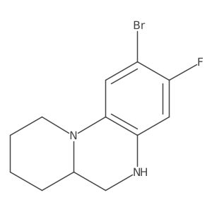 2-Bromo-3-fluoro-6,6a,7,8,9,10-hexahydro-5H-pyrido[1,2-a]quinoxaline结构式