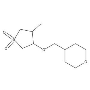 3-Iodo-4-[(oxan-4-yl)methoxy]-1lambda6-thiolane-1,1-dione Structure