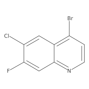 4-Bromo-6-chloro-7-fluoroquinoline Structure