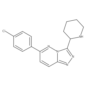 6-(4-Chlorophenyl)-3-(piperidin-2-yl)-[1,2,4]triazolo[4,3-b]pyridazine结构式