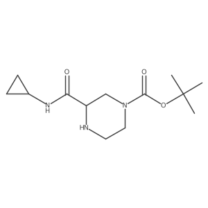 tert-Butyl 3-(cyclopropylcarbamoyl)piperazine-1-carboxylate Structure