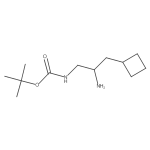 tert-butyl N-(2-amino-3-cyclobutylpropyl)carbamate Structure
