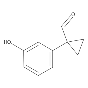 1-(3-Hydroxyphenyl)cyclopropane-1-carbaldehyde Structure