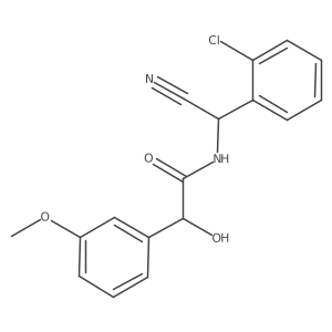 N-[(2-chlorophenyl)(cyano)methyl]-2-hydroxy-2-(3-methoxyphenyl)acetamide Structure