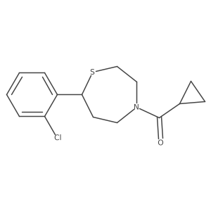 (7-(2-Chlorophenyl)-1,4-thiazepan-4-yl)(cyclopropyl)methanone结构式