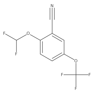 2-Difluoromethoxy-5-(trifluoromethoxy)benzonitrile Structure