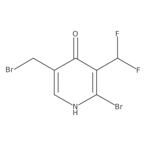 2-Bromo-5-(bromomethyl)-3-(difluoromethyl)pyridin-4-ol结构式