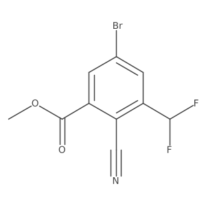 Methyl 5-bromo-2-cyano-3-(difluoromethyl)benzoate结构式