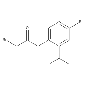 1-Bromo-3-(4-bromo-2-(difluoromethyl)phenyl)propan-2-one Structure