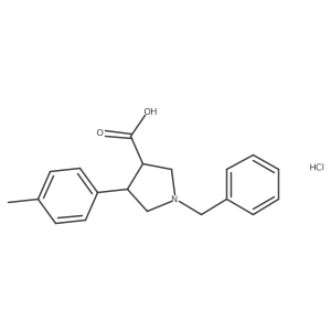 (3S,4R)-1-Benzyl-4-(p-tolyl)pyrrolidine-3-carboxylic acid hydrochloride结构式