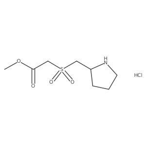Methyl 2-[(pyrrolidin-2-ylmethyl)sulfonyl]acetate hydrochloride结构式
