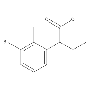 2-(3-Bromo-2-methylphenyl)butanoic acid Structure