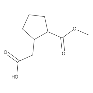 2-[2-(Methoxycarbonyl)cyclopentyl]acetic acid结构式