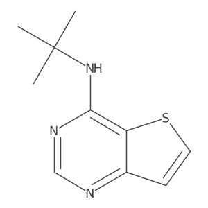 N-(tert-Butyl)thieno[3,2-d]pyrimidin-4-amine结构式