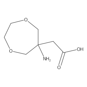 2-(6-Amino-1,4-dioxepan-6-yl)acetic acid结构式