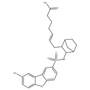 (+) 7-[3-(8-Hydroxy-dibenzofuran-2-sulfonylamino)-bicyclo[2.2.1]hept-2-yl]-hept-5-enoic acid Structure