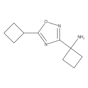 1-(5-Cyclobutyl-1,2,4-oxadiazol-3-yl)cyclobutan-1-amine结构式