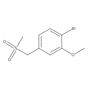 1-Bromo-2-methoxy-4-[(methylsulfonyl)methyl]benzene结构式