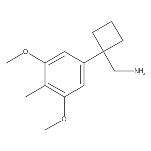[1-(3,5-Dimethoxy-4-methylphenyl)cyclobutyl]methanamine结构式