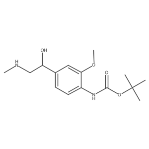 tert-butyl N-{4-[1-hydroxy-2-(methylamino)ethyl]-2-methoxyphenyl}carbamate结构式