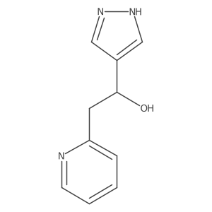 1-(1H-Pyrazol-4-yl)-2-(pyridin-2-yl)ethan-1-ol结构式