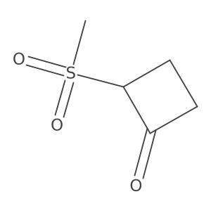 2-Methanesulfonylcyclobutan-1-one结构式