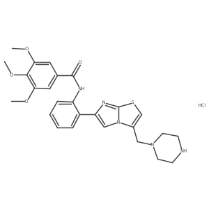 3,4,5-Trimethoxy-N-(2-(3-(piperazin-1-ylmethyl)imidazo[2,1-b]thiazol-6-yl)phenyl)benzamide hydrochloride Structure
